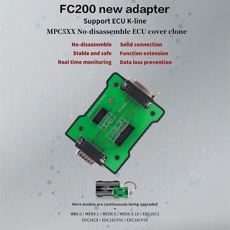 Cg Fc200 Mpc5xx Adapter for Mpc5xx Read/write On Bench Supports Edc16/ Me9.0/ Med9.1/ Med9.5