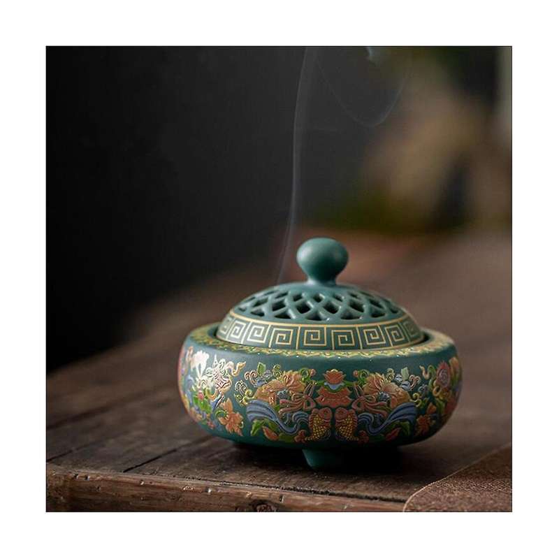 Ceramics Incense Burner Stick Holder Line Incense Plate Sandalwood Coil Base Temples Yoga Studios