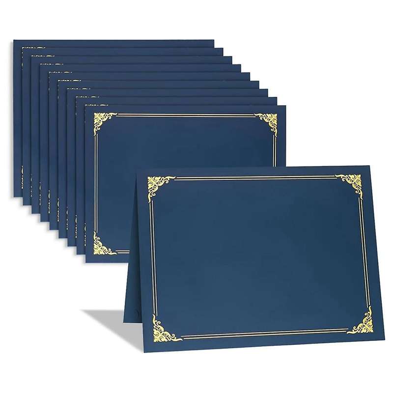 Certificate Holders, 10 Packs Diploma Holders, Certificate Covers with Gold Foil Border for Letter S