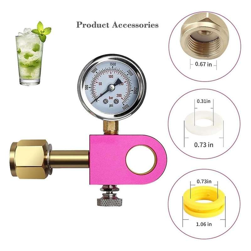 CGA320 CO2 Quick Refilling Adapter,for Terra/Duo/Art Pink Co2 Cylinder,Adapter for Filling Pink Co2
