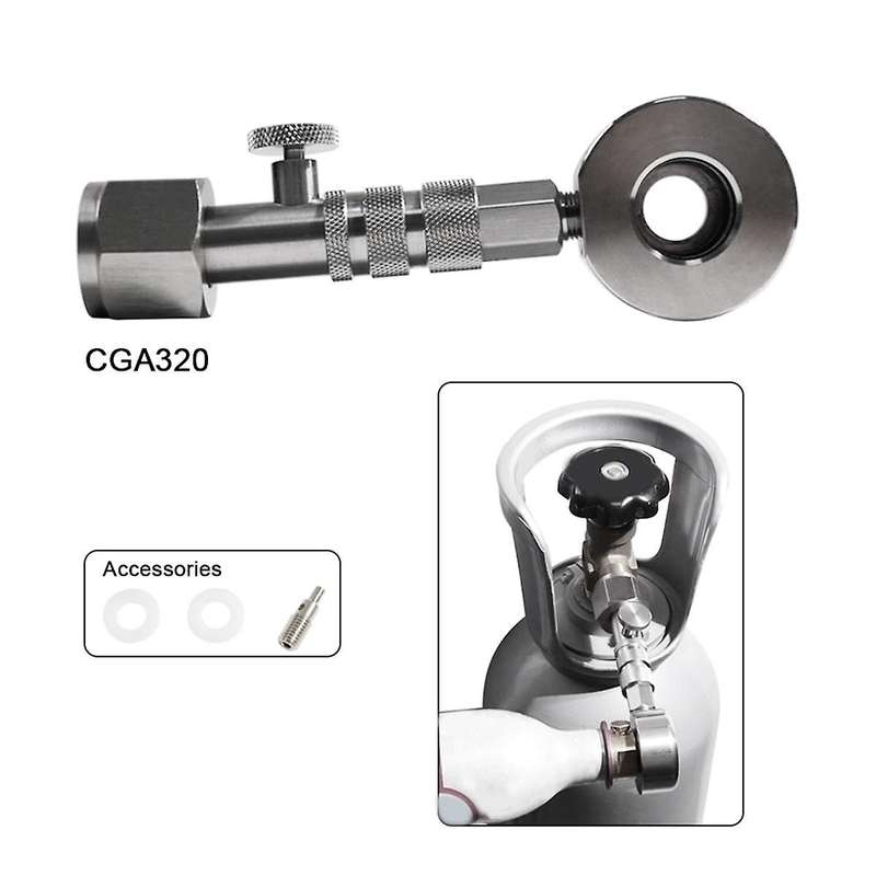 CGA320 Quick Adapter,  Exchange Carbonator Refill Quick Adapter Compatible with for DUO/TERRA/ART