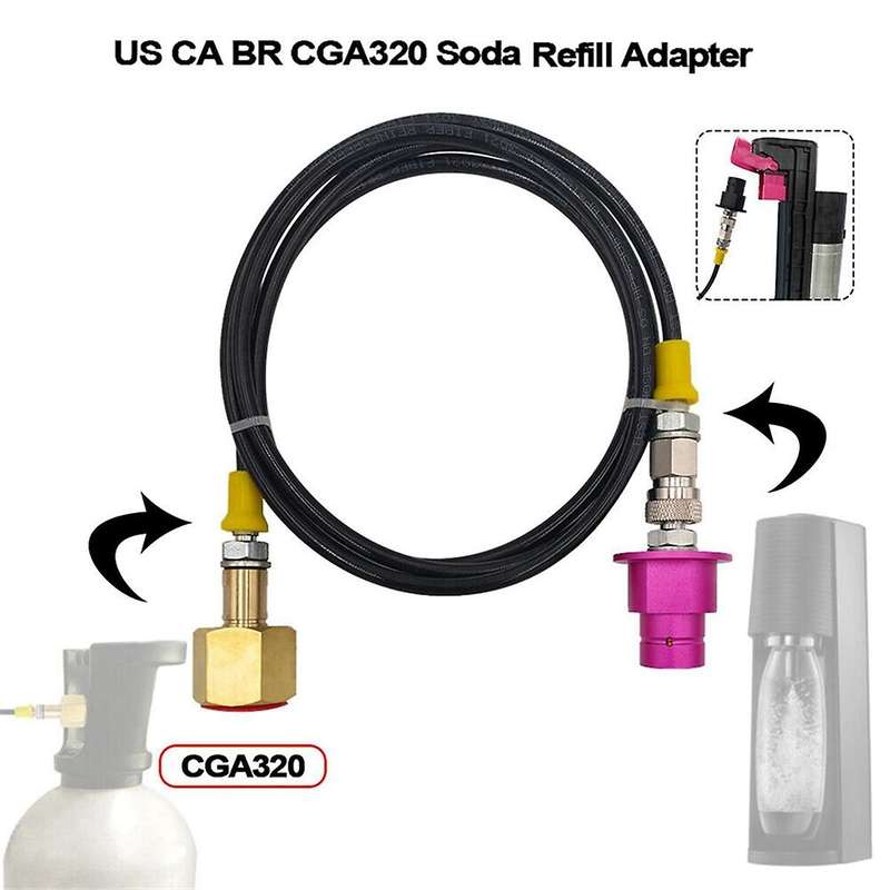 CGA320 Quick Connect Adapter Terra DUO Art to External Co2 Tank Adapter Hose Kit