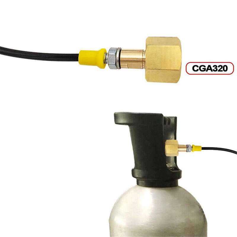 CGA320 Quick Connect Adapter Terra DUO Art to External Co2 Tank Adapter Hose Kit