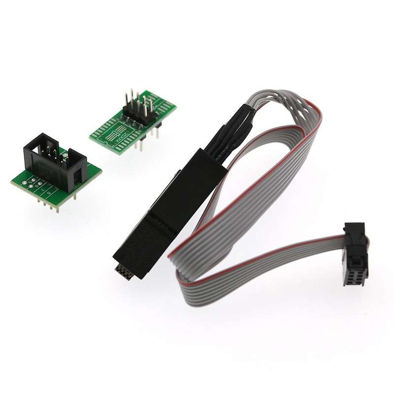 CH341A 24 25 Series EEPROM Flash BIOS USB Programmer Module + SOIC8 SOP8 Test Clip + 1.8V Adapter KI