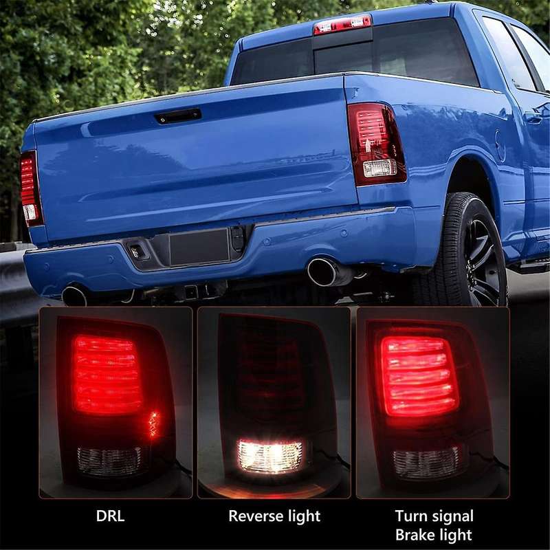 CH2800202 Tail Light Assembly for Ram 1500, Ram 2500 Ram 3500 LED Red Lens with Bulb 68093081AC Righ