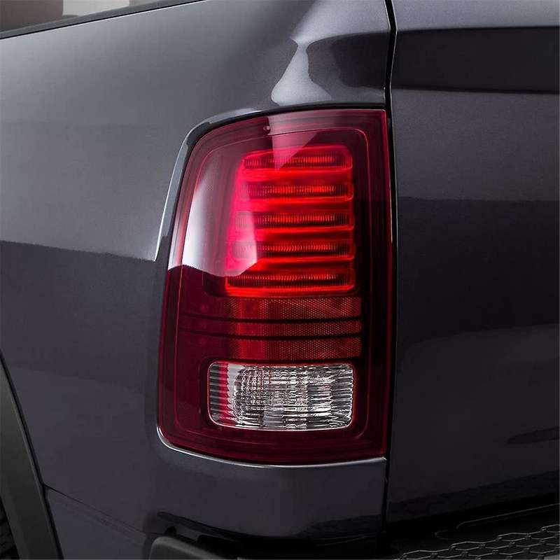 CH2800202 Tail Light Assembly for Ram 1500, Ram 2500 Ram 3500 LED Red Lens with Bulb 68093081AC Left