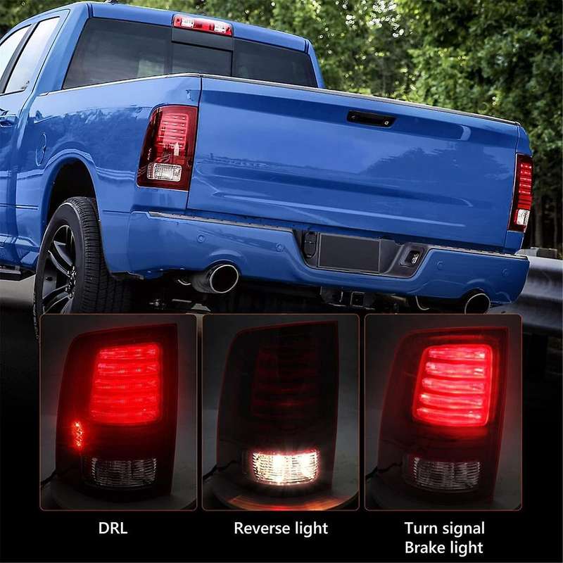 CH2800202 Tail Light Assembly for Ram 1500, Ram 2500 Ram 3500 LED Red Lens with Bulb 68093081AC Left
