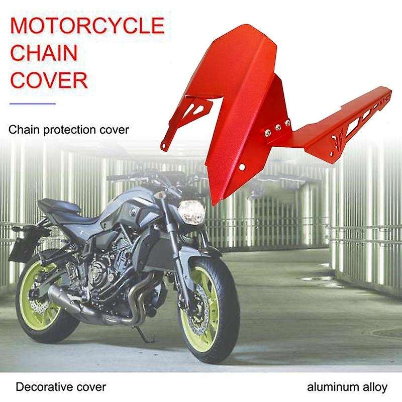 Chain Guard Cover Rear Tire Hugger Mudguard Chain for FZ-07 2013 2014 2015 2016 2017 (Red)