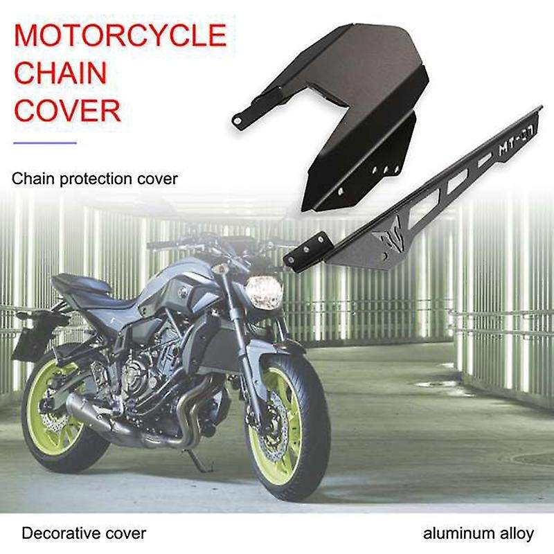 Chain Guard Cover Rear Tire Hugger Mudguard Chain for FZ-07 2013 2014 2015 2016 2017 (Black)