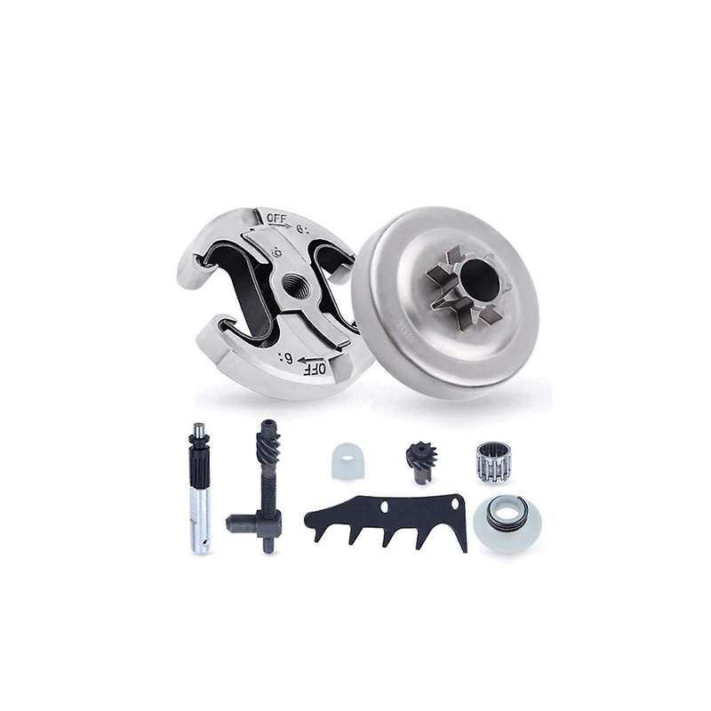 Chainsaw Accessories Clutch Drum Kit for 445 445e 450 450e Replace Parts Oil Pump Worm Gear Needle B