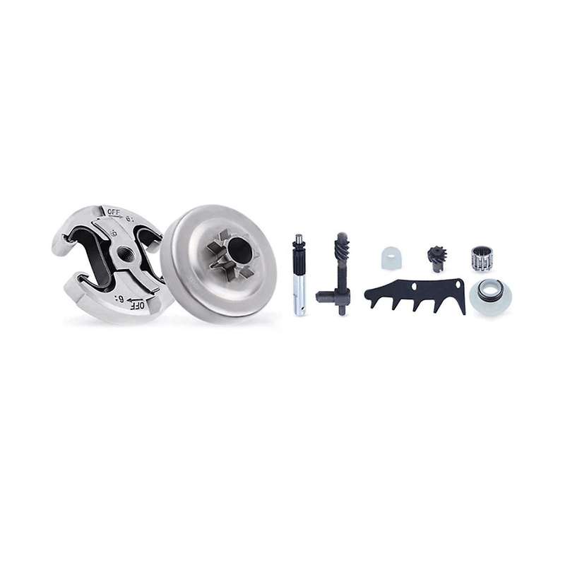 Chainsaw Accessories Clutch Drum Kit for 445 445e 450 450e Replace Parts Oil Pump Worm Gear Needle B