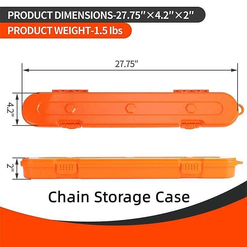 Chainsaw Chain Storage Case,chainsaw Chain Organizer Box (orange)