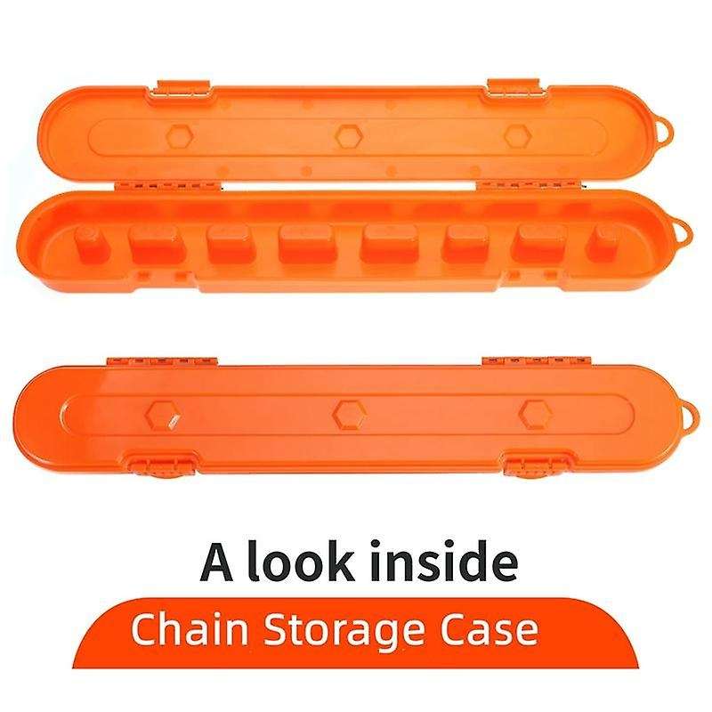 Chainsaw Chain Storage Case,chainsaw Chain Organizer Box (orange)