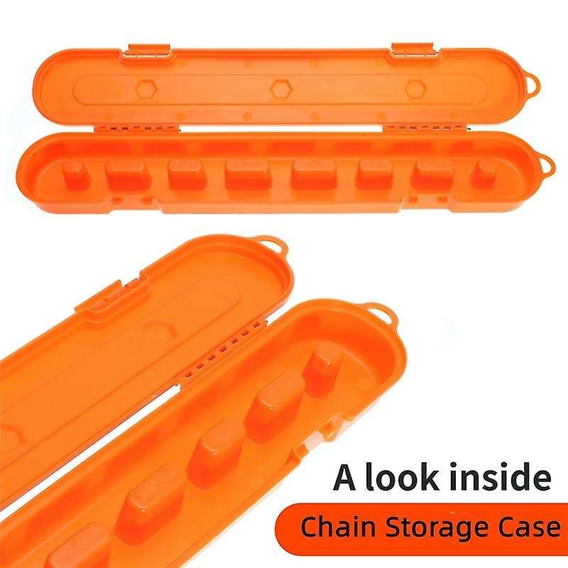 Chainsaw Chain Storage Case,chainsaw Chain Organizer Box (orange)