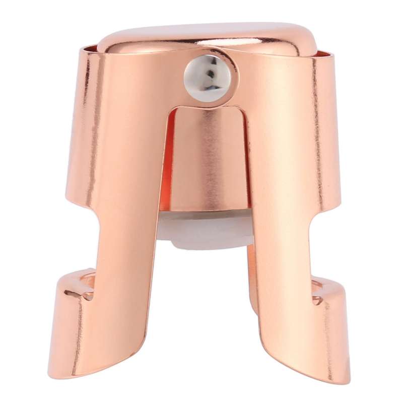 Champagne Bottle Stopper Gold Stainless Steel Champagne Sealer Plug Super Powerful Vacuum Seal Reus