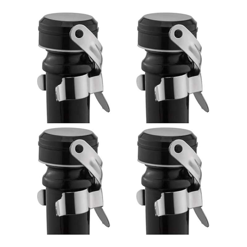 Champagne&Wine Bottle Stoppers Stainless Steel , Leak Proof Keep Reusable Saver, Cork Suitable 4 Pac