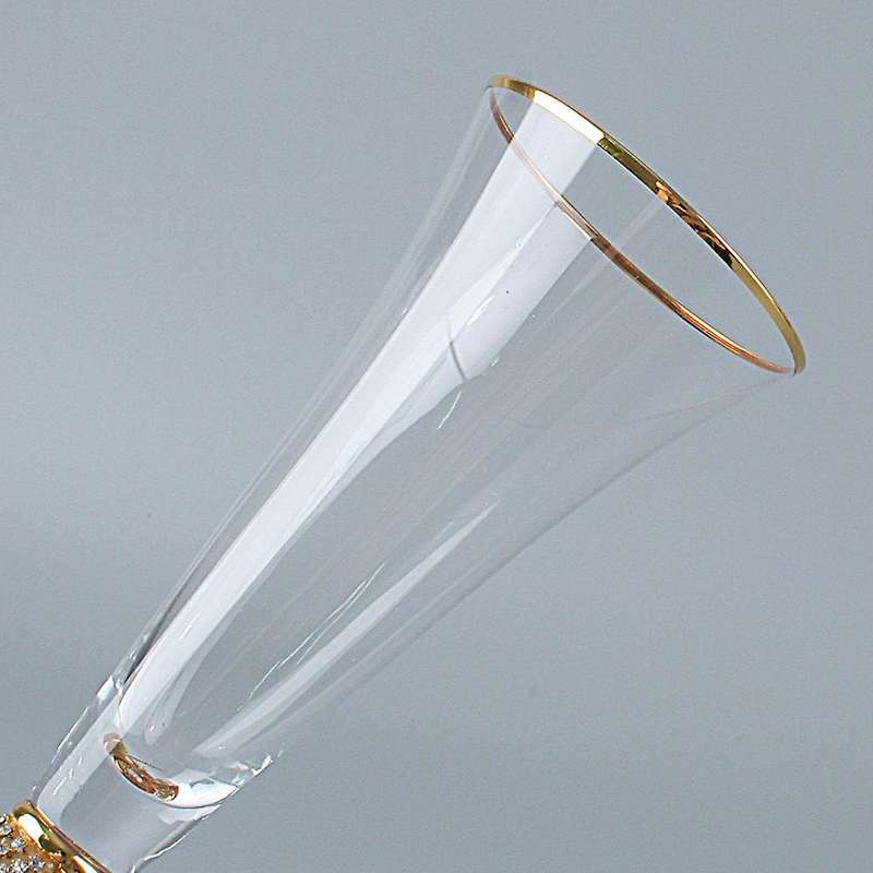 Champagne Glass 2 Piece Set of Elegant Glass Goblets