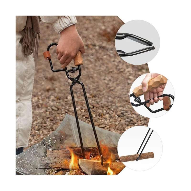 Charcoal Scissors Barbecue Tongs Kitchen Cooking Tool Long Heavy Duty Grilling Tongs for Fireplace