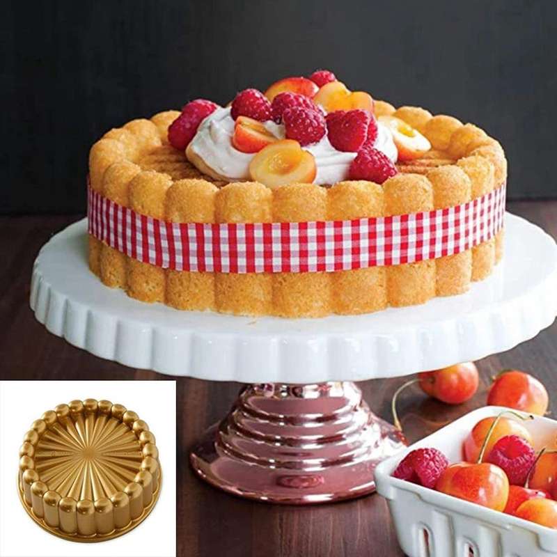 Charlotte Cake Pan Durable Tray Bakeware Aluminium Accessories Premium Aluminum Decoration Round Mo