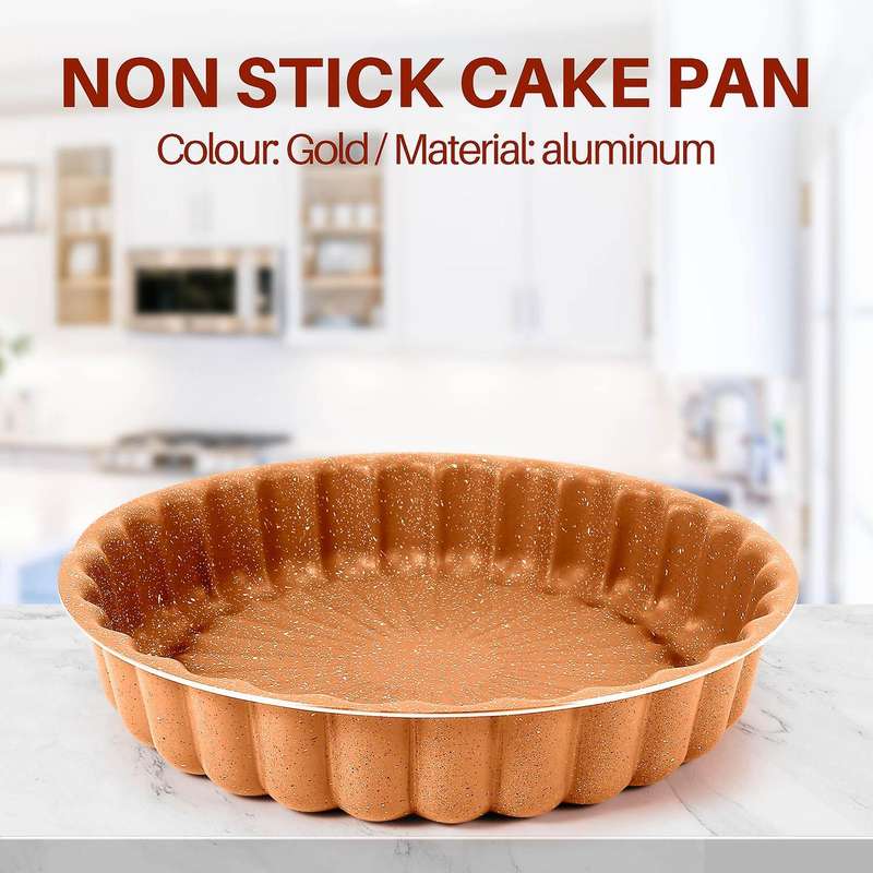 Charlotte Cake Pan, 4-Layer Non-Stick Coating, Cast Aluminium Charlotte Cake Mold Quick Release Bake