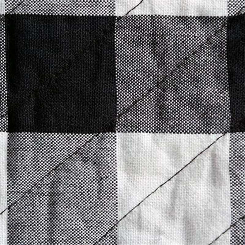 -check , Classic Farmhouse Kitchen Set, Oven Mitt and Insulation Pad Black & White
