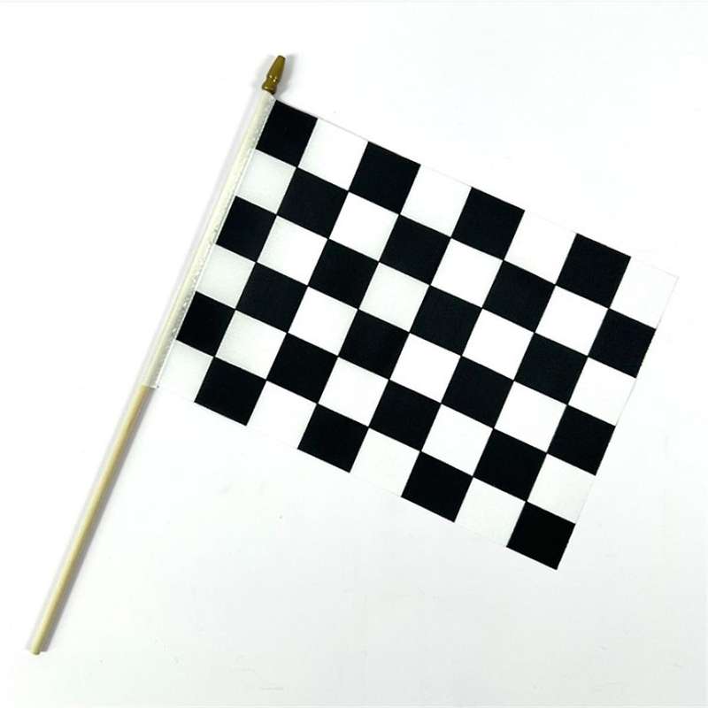 Checkered Black and White Racing Stick Flag Small Mini Handheld Racing Flag Competition Flag(20pcs)