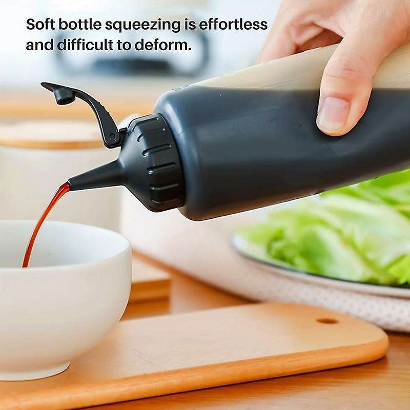 Chef's Squeeze Bottle, Pack Of 3, Condiment Squeeze Bottles, Ketchup Squeeze Squirt Bottle for Sauc