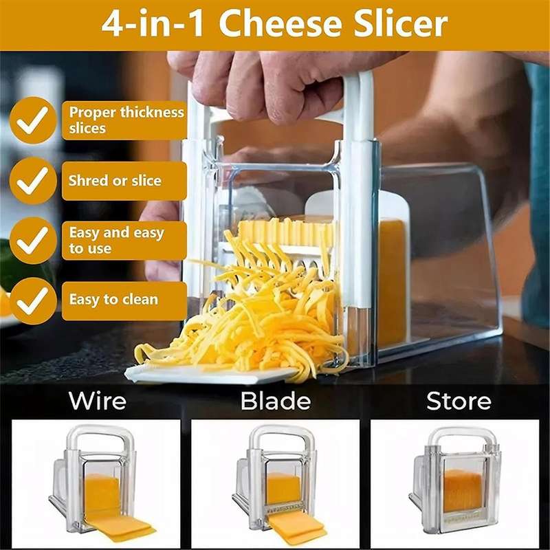 Cheese Slicer Can Store Cheese Slicer Butter Slicer 4-In-1 Butter Slicer