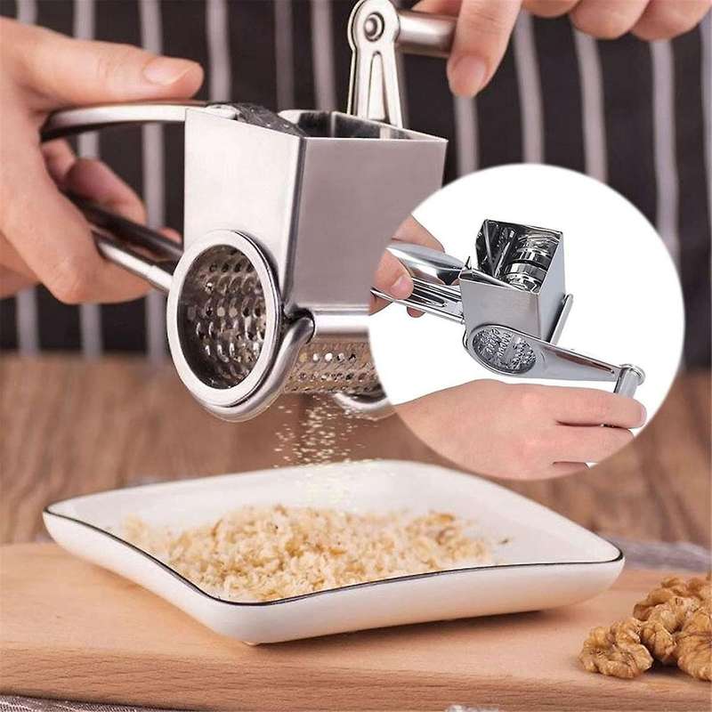 Cheese Shredder, Manual Cheese Grinder Drum Grater Cheese Drum Grater for Nuts Manual Rotary Cheese