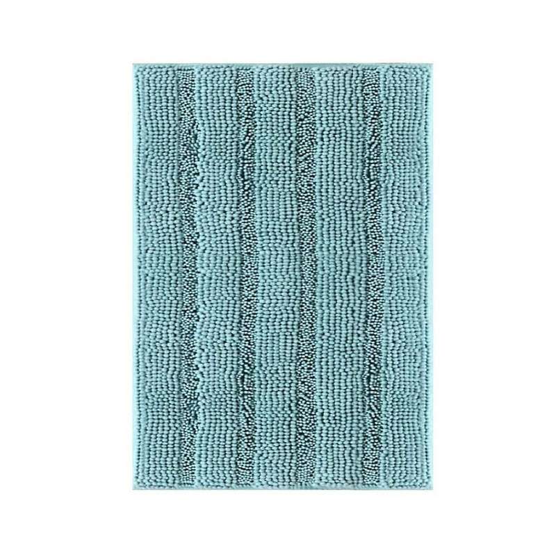 Chenille Striped Bathroom Carpet Anti--soft Plush Bathroom Mat Is Suitable for Bathroom Floor 43x12
