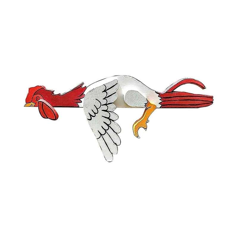 Chicken Decor Garden Statues,Chicken Art Decor Gift,Resting Rooster Rail Pet,Outdoor Decorative Gar