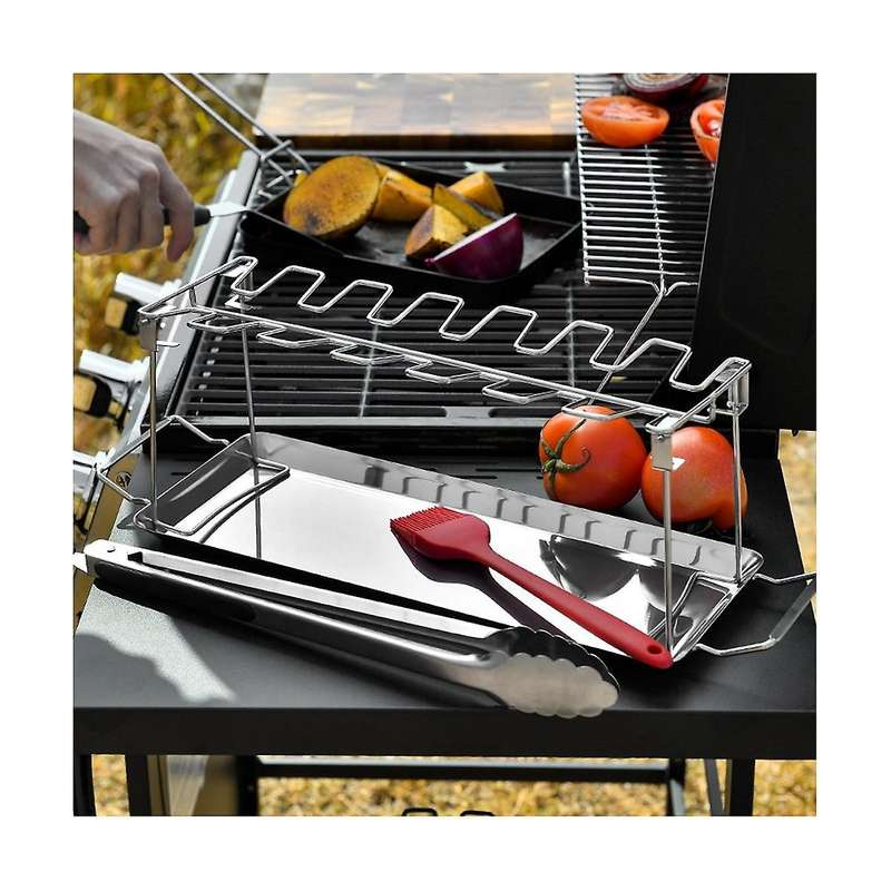 Chicken Leg Wing Grill Rack Folding Barbecue Rack Oven Roaster Stand Bbq Chicken Drumsticks Holder