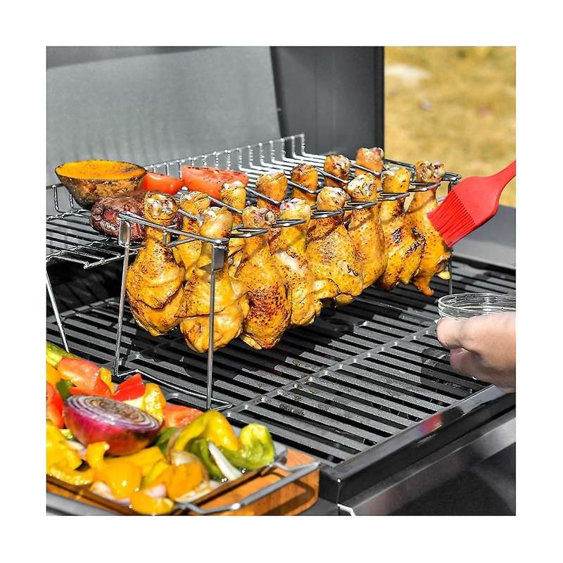 Chicken Leg Wing Grill Rack Folding Barbecue Rack Oven Roaster Stand Bbq Chicken Drumsticks Holder
