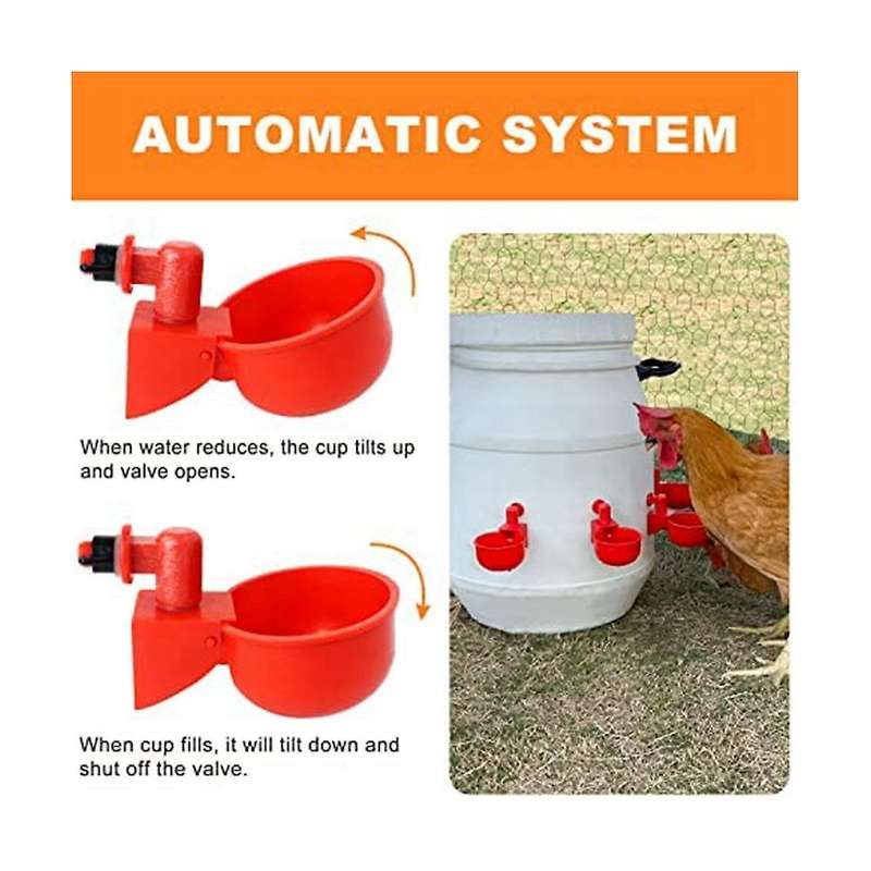 Chicken Water Cups Automatic Chicken Water Feeder,chicken Water Bowls,poultry Water Kit for Ducks,b