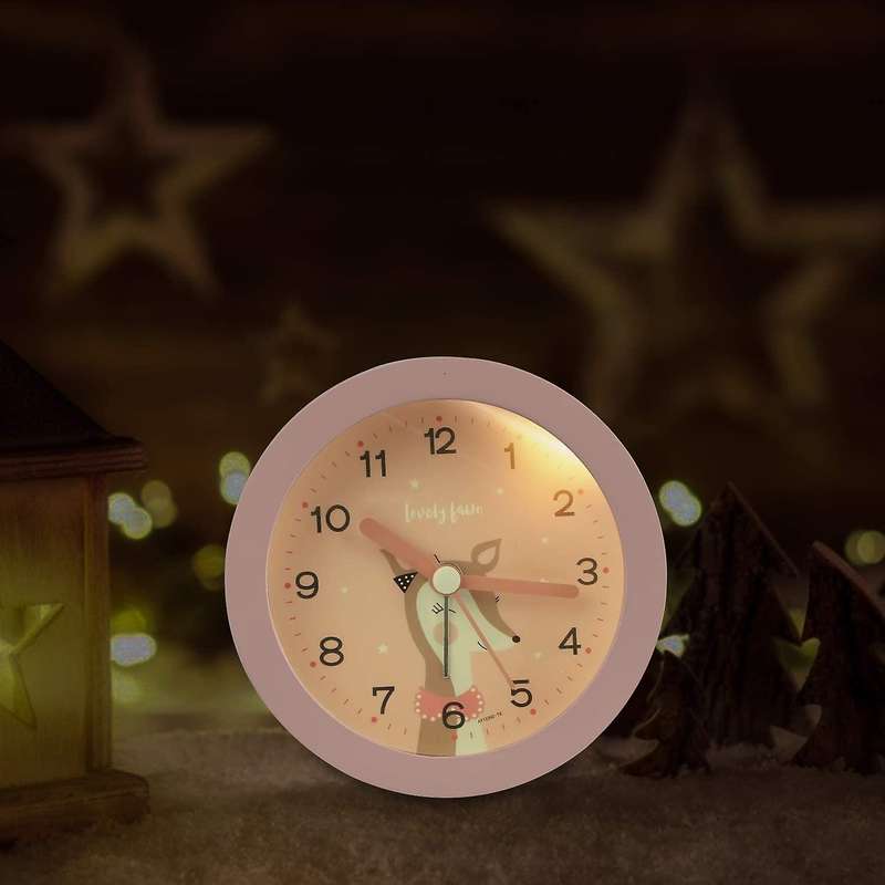 Children's Alarm Clock, No Ticking, Cute Children's Alarm Clock, Night Alarm Clock, Children's Alarm