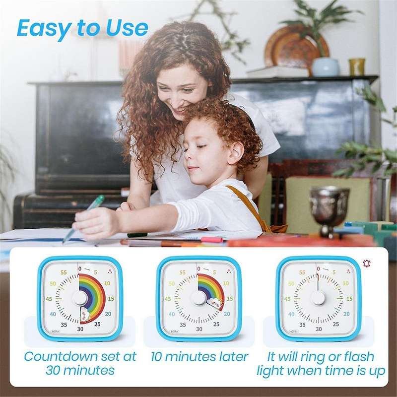 Children'S Cartoon Alarm Clock Electronic Clock Multifunctional Student Visual Timer Kitchen Timer