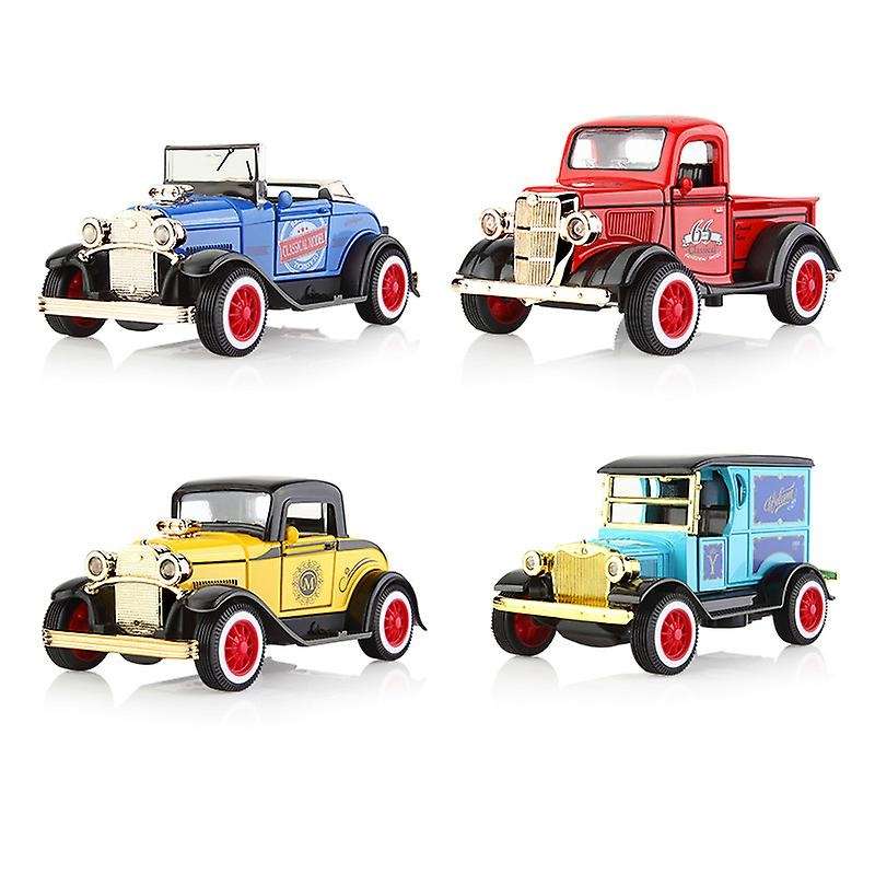 Children'S Q Version Of Alloy Toys 1:36 Alloy Pull Back Car Toys Car Model Retro Car Classic Car wit