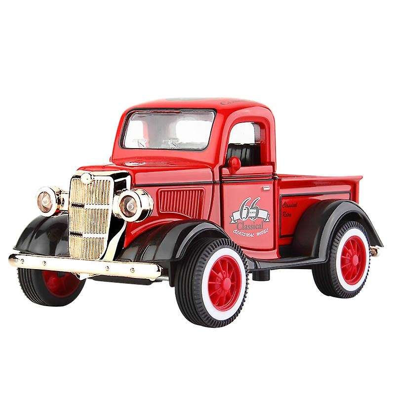 Children'S Q Version Of Alloy Toys 1:36 Alloy Pull Back Car Toys Car Model Retro Car Classic Car wit
