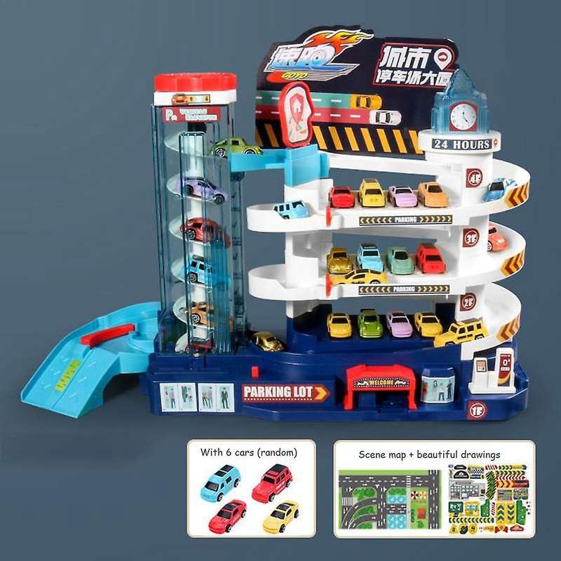 Children's Toy Parking Lot Car Breakthrough Light Music Boy Educational Gift 1