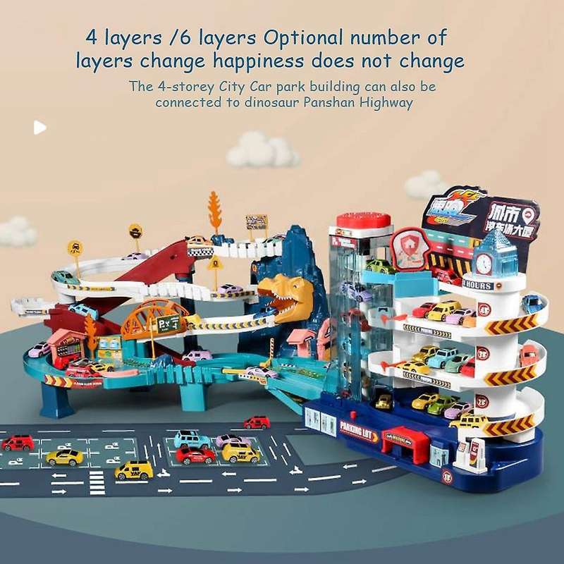 Children's Toy Parking Lot Car Breakthrough Light Music Boy Educational Gift 1