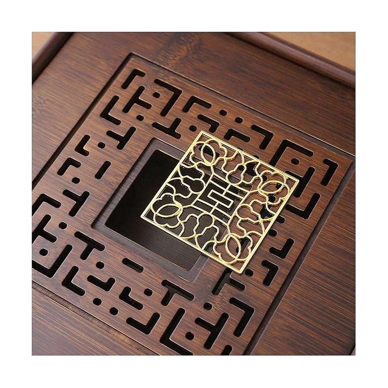 Chinese Bamboo Tea Tray Drainage Water Storage Trays Tradition Tea Board Household Tea Table Pu'er T