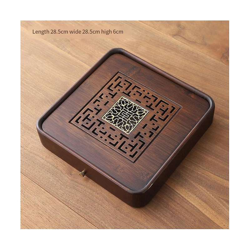 Chinese Bamboo Tea Tray Drainage Water Storage Trays Tradition Tea Board Household Tea Table Pu'er T