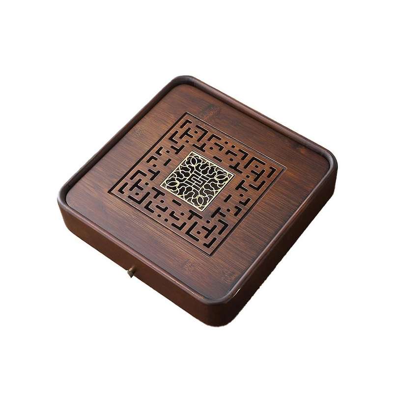Chinese Bamboo Tea Tray Drainage Water Storage Trays Tradition Tea Board Household Tea Table Pu'er T