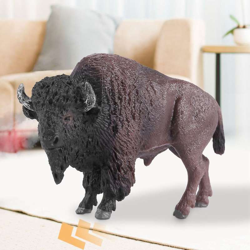 Children's Solid Simulation Model Wild Milk Cow Yak Toy Hand Decoration Figurine