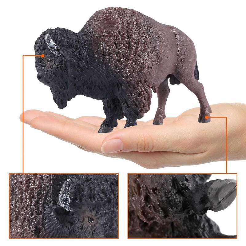 Children's Solid Simulation Model Wild Milk Cow Yak Toy Hand Decoration Figurine