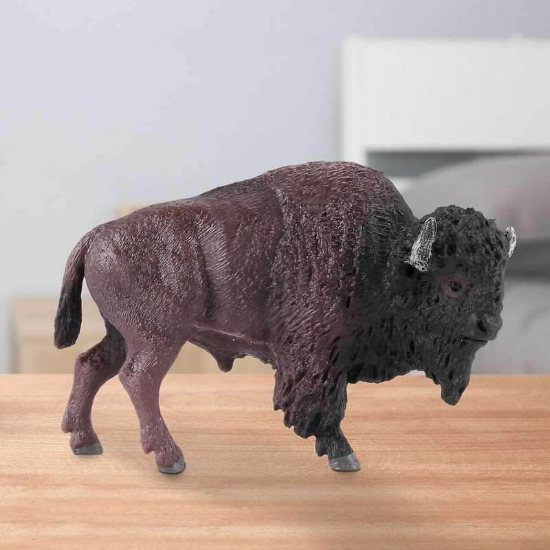Children's Solid Simulation Model Wild Milk Cow Yak Toy Hand Decoration Figurine