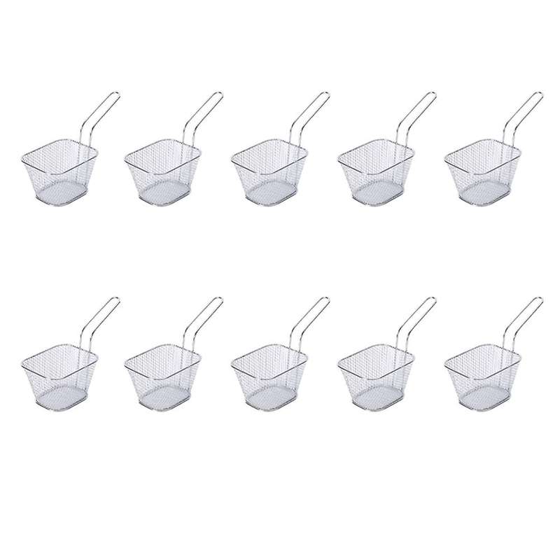 Chips Mini Fry Baskets Stainless Steel Fryer Basket Strainer Serving Food Presentation Cooking Tool