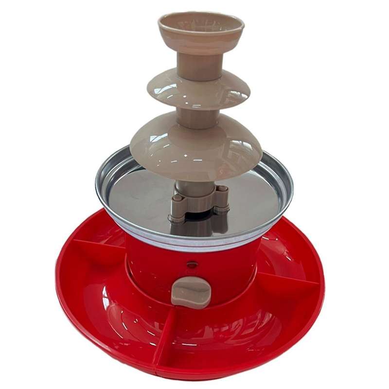 Chocolate Fountain Mini Fondue Set with Serving Tray Included,electric 3-tier Machine with Hot Melt