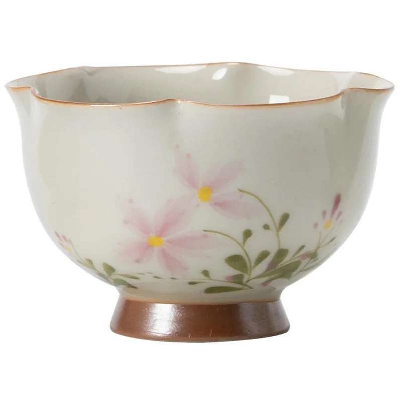 Chinese Style Grass Gray Small Daisy Bud Cup Drinking Tea Cup Family Tea Set Ceramic Tea Cup