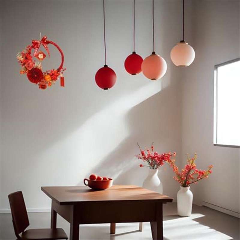 Chinese New Year Wreath Winter Wreath Front Door 2024 Wreath Artificial Wreath for Indoor, Celebrat
